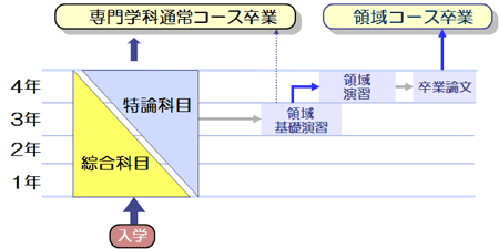 領域コースへの進入から卒業まで